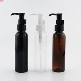 120ml Empty Plastic Bottle With Oil Pump Black Amber Clear Essential Bottles Personal Care Packaging Container For Massagehigh qiy