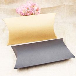 Gift Wrap FeiLuanCustom Large Pillow Box Candy Favor Packing Kraft/black Color Paper Jewelry & Display 100pcs Per Lot