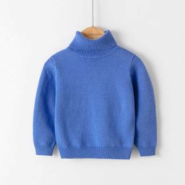 2021 New Sweaters For Baby Girl Boy Autumn Winter Children Jumper Knitted Pullover Turtleneck Warm Outerwear Kids Casual Sweater Y1024