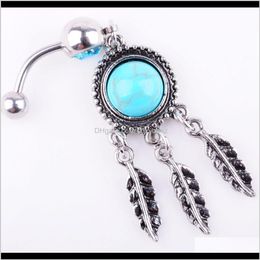 & Bell Button Body Jewelry Delivery 2021 D0739 ( 1 Color ) Dream Catcher Dangle 20 Pcs Clear Colors Stones Belly Rings Navel Naval Wholesale
