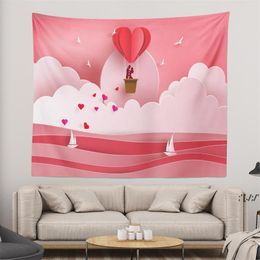 Счастливый день Святого Валентина гобелен стена висит романтическая любовь картина фон для спальни гостиной общежития вечеринка декор CCF13076