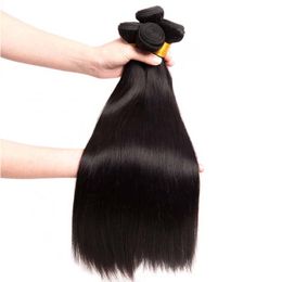 raw bulk hair UK - 12a Wholesale Price Bulk Silky Straight Brazilian Human Hair Bundles Raw Unprocessed Natural Color Can Be Dyed