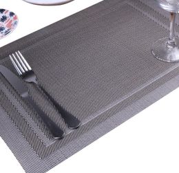 Mats & Pads 200pcs Modern Elegant PVC Placemat Dining Table Mat Cafe Anti-slip Bowl Pad Cup Coasters Western