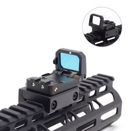 up Flip Red Dot Reflex Sight in Black with 20mm Picatinny Mount Holographic Folding Adapter Mounts