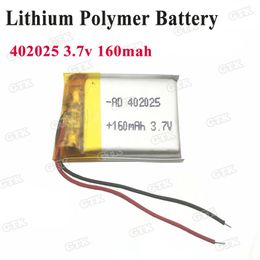 2pcs 402025 160mAh 3.7v Polymer lithium battery for Bluetooth headset Talking pen Electronic lighter automobile data recorder