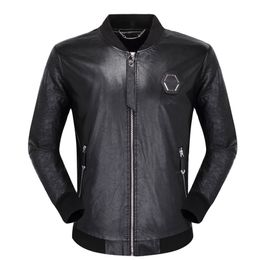 Mens Jackets designer Skull jacket mens Zipper Slim Fit Short hip hop Casual Sport Long Sleeves Motorcycle coat Biker Letters fashion Faux Leather luxury Fitness cl
