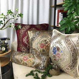 Luxury Jacquard Flower Cushion Cover Retro European Royal Aulic Elegant Room Decorative Sofa Pillow Cases Cushion/Decorative