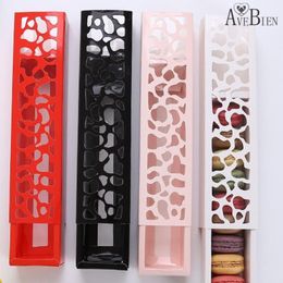 AVEBIEN 10pcs Drawer Type Macaron Box 4 Colour Paper Box for Macarons Boxs Kraft Packaging Box Paper Jam Macarons Candy Packing 210517