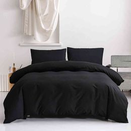 Pure Bedding sets Black Duvet covers Solid Bed Linen Euro Beddings Grey Quilt Cover Pillow Shams 200x200 135x200 cm