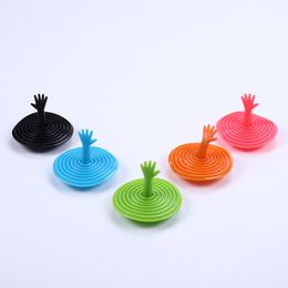 Toilet Supplies Creative Lovely Hand Shape Sink Plug Water Rubber Bathtub Stopper