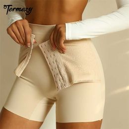 TERMEZY Women High Waist Shaping Panties Sexy Breathable Body Shaper Slimming Underwear Butt Lifter Abdomen Pants Shapewear 211116