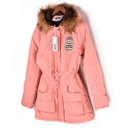 Women Winter Military Coats Cotton Wadded Hooded Jacket Casual Parka Thickness Warm XXXLSize Quilt Snow Outwear