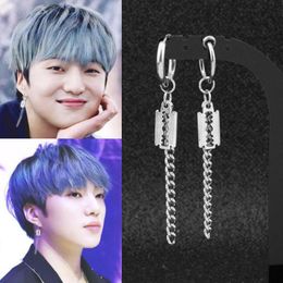Hoop & Huggie Hip Hop Rock Character Long Blade Tassel Chains Earrings Punk Rocking Drop With Both Men And Women Jewelry Gifts