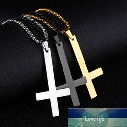 316 Stainless Steel Hot Inverted Cross of St Peter Necklaces For Men Women Punk Rock Inverted Cross Necklace Jewelry Gift Factory price expert design Quality Latest
