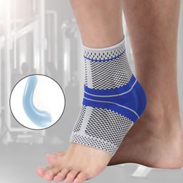 Ankle Support Professional 3D Elastic Silicone Brace Fitness Compression Anti-Sprain Protector Basketball Football Guard