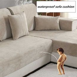 Waterproof sofa cushion Isolation of children's urine towel sofacover Non-slip Pure Colour Four Seasons Universal pet Sofa cover 211116