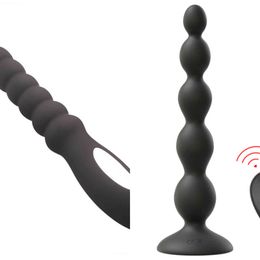 NXY Vibrators 10 Speed Anal Beads Prostate Massage Dual Motor Butt Plug Stimulator Remote Control Sex Toy For Men Women 1120