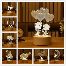 led gift boxes Australia - Party Decoration LED Night Lights Valentines Day Gift Box Wedding Easter Garland Baby Shower Wielkanoc