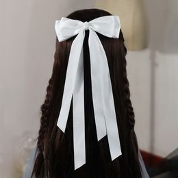 Lovely Big Bow Bridal Headpiece Wedding Accessories Veil Hairpin White/Black Headwear Ribbon