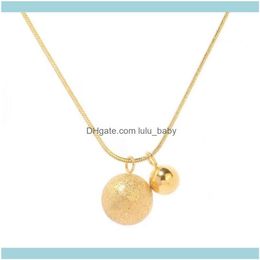 Chains Necklaces & Pendants Jewelrychains High-Grade Cold Style Two-Ball Necklace Stars Jewelry Stainless Steel Goddess Luxury Golden Color