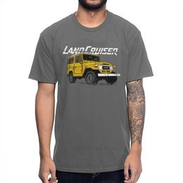 Casual Man FJ40 Land Cruiser T Shirt Streetwear 100% Cotton Tee Summer Leisure Camiseta 210629