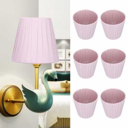 Lamp Covers & Shades 6pcs Pleats Lampshade For Table Standing Lamps Japanese Style Pleated Creative Desk Shade Bedroom