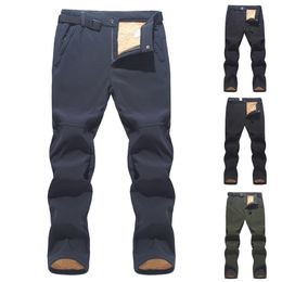 Men's assault pants, windproof, waterproof, plus velvet, thickened men's assault pants, outdoor sports zipper pants 211112