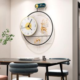 Wall Clocks Big Size Clock Arabic Numbers Luminous Electronic Silent Gold Colour Orologio Da Parete Bedroom Watch DL60WC