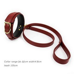 NXY Adult toys Thierry BDSM Products Bondage PU Leather Collar With Leash Erotic Sex toys Restraint Fetish Adult Games Sex Toys For Couples 1202