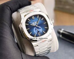 High Quality Watches 5726/1A-014 Annual Calendar CAL.324 Autoamtic Mens Watch Blue Dial Stainless Steel Bracelet Sports Gents Wristwatches