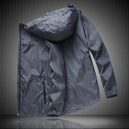 Men's Jackets Autumn Men Extra Large Windbreaker Coat Young Fashion Casual Print Jacket Loose Spring Plus Size XL 2XL 3XL 4XL5XL6XL7XL8XL