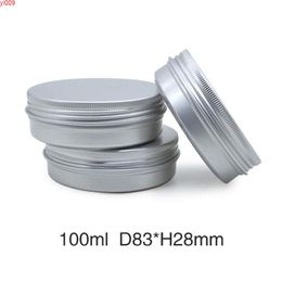 100ml Cream Jar Pot Can Empty Cosmetic Metal Aluminum Round Tin Cans Box Containers 30pcs/lot Screw Thread Lidjars