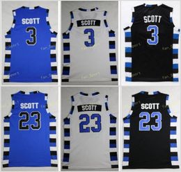 One Tree Hill Ravens Jersey 3 Lucas 23 Nathan Brother Movie Basketball Jerseys Color Team Black White Purple Embroidery and Ed Quality