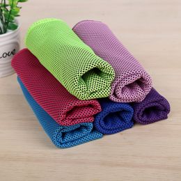 100pcs 30*90cm Ice Cold Towels Running Quick Dry Soft Breathable Towel Summer Cooling Sunstroke Sports Exercise Cooler