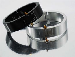 Alyx Bracelet Lover Couples Casual Letters Streetwear Functional Style Aluminium Alloy Alyx Bangles Bracelet Q0717