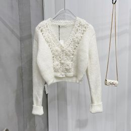 Women's Knits & Tees Jacques Knitted Cardigan 2021 Autumn Wei Manual Crochet Flower Stitching Sweater Jacket Women