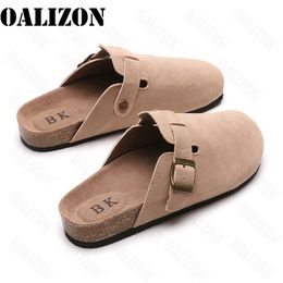 Woman Summer Couple Adult Cork Sandals Casual Beach Flat Buckle Strap Slippers