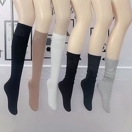 Women Letter Cotton Calf Socks 4 Colours Breathable Long Sock for Gift Party Fashion Hosiery Top Quality Knee