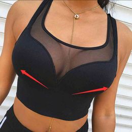 Women SeamlUnderwear FitnSports Bra Stretch Workout Crop Top Vest X0507