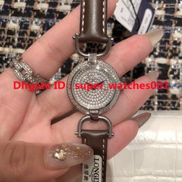 Babysbreath Knight Series luxury watch Womens Watches 26mm Swiss quartz diamond dial fine steel case Italian calfskin strap Wristwatches