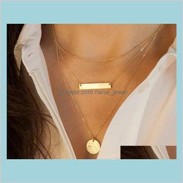 Pendant Pendants Siergold Horn Cute Antler Minimalist Jewelry Gift For Christmas Gold Plated Long Charms Chains Necklaces Drop Deliver