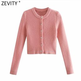 Women Fashion O Neck Solid Soft Knitting Cardigans Sweater Female Chic Long Sleeve Diamond Buttons Casual Short Tops S666 210420