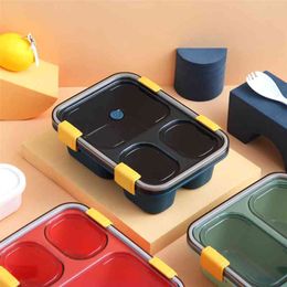 Portable Outdoor Bento box japanese style food storage containers Leak-Proof lunch box for kids with Soup Cup Breakfast Boxes 210925