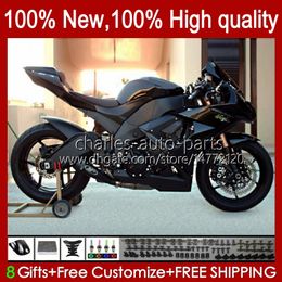 Motorcycle Fairings For KAWASAKI NINJA ZX 10R ZX10 10 R 1000 CC ZX10R 08 09 10 Body New black 56No.76 1000CC ZX1000C ZX-10R 2008 2009 2010 ZX1000 08-10 Bodywork Kit