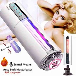 Nxy Men Masturbators Air Pump Male Masturbator Cup Auto Suck Smart Heating Masturbating Real Pussy Sucking Vigina Masturbation Adult Toy Sex Shop 1214