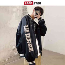 LAPPSTER Streetwear Bomber Jacket Men Man Japan Style Baseball Jackets And Coats Hip Hop College Vintage Windbreaker Jacket 210818