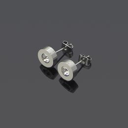 3 Colours Cute Size Top Quality Luxurious Studs Mud Drill Diamond Trendy Jewellery Stone Earrings Stainless Steel Fashion Hoops For Women Party Gifts Wholesale