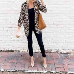Ternos femininos Blazers 2021 Leopard Print Suit Jackets Office Coats Ladies Casual Casual Clothing Lady Blazer