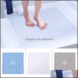 Aessories Bath & Gardeth Mats Square Non-Slip Shower Bathroom Floor Bathtub Mat With Suction Cups For Home Els Restaurants Balcony 53X53Cm D