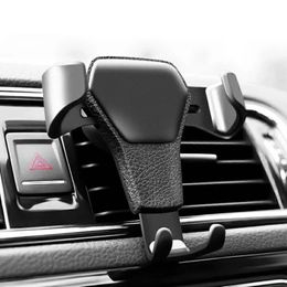 Universal Air Vent GPS Cell Phone Holder Car Mount Stand Grille Buckle Type Compatible with All Apple iPhone Android Smartphone